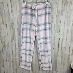 Secret Treasyres Plaid Lounge Pants in Pink and Gray Size Medium 8-10